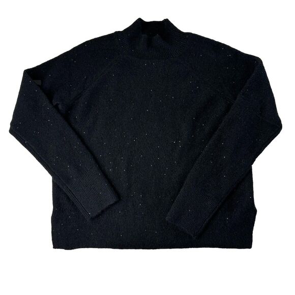 Halogen Black Mock Neck Sequin Sparkle Sweater XS - Picture 2 of 15